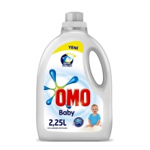 مایع لباسشویی کودک امو مخصوص پوست حساس حجم 2.25 لیتر OMO