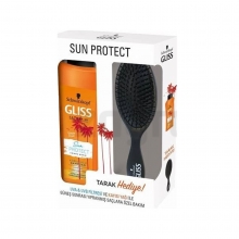 شامپو محافظت کننده مو گلیس مدل SUN PROTECT حجم 525 میل+برس