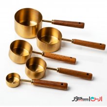 پیمانه طلایی دسته چوبی 125 میل وارداتی اعلا