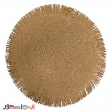 زیر بشقابی حصیری قهوه ای رافیا 40 سانتی وارداتی