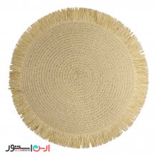 زیر بشقابی حصیری کرمی رافیا 40 سانتی وارداتی