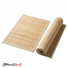 زیر بشقابی حصیری بامبو رولی تمام دوخت تکی 44*30 سانتی