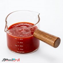 ظرف سس خوری پیرکس دسته چوبی دو طرفه (سس ریز مدرج مدرن)