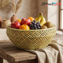 سبد میوه حصیری بامبو ۲۷ سانتی‌ اعلا