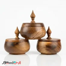 قندان چوبی گردو تیره  10 سانتی اعلا