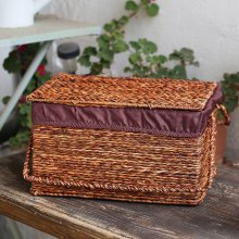 سبد پیک نیک مستطیلی حصیری  مارک وودمن سایز بزرگ